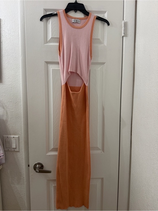 Petal & Pup Dresses & Skirts - Petal & Pup Pink and Peach Cutout Maxi Dress